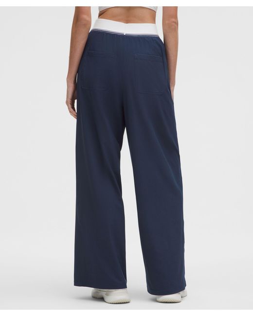lululemon athletica Blue Swift High-Rise Wide-Leg Pant
