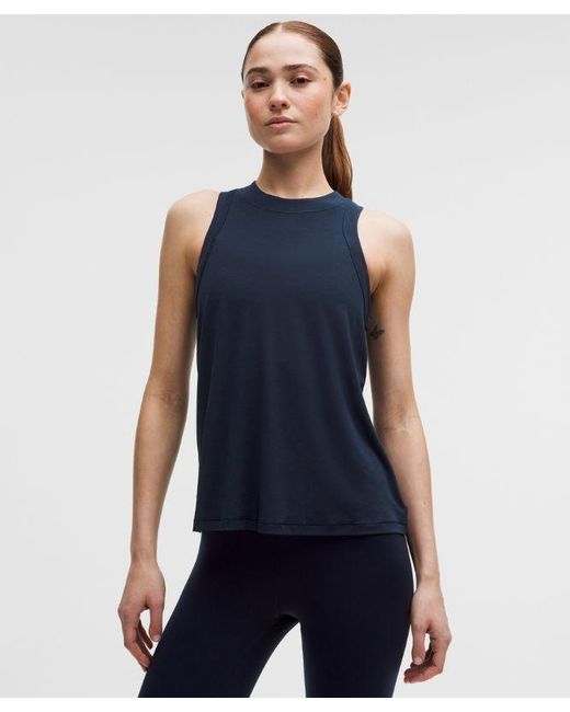 lululemon athletica Blue Jersey Training Tank Top