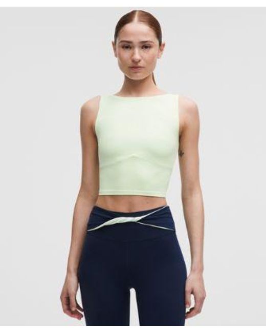 lululemon athletica Blue – Nulu Twist-Back Tank Top – –