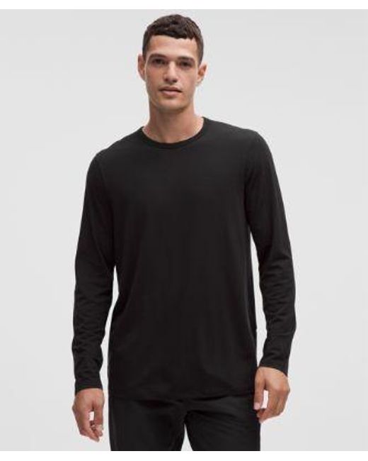 lululemon athletica Black Mile Maker Merino Wool-Blend Long-Sleeve Shirt for men
