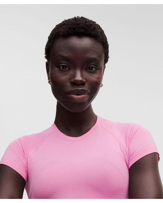 lululemon athletica Pink – Swiftly Tech Cropped Short-Sleeve Shirt 2.4 – – Size 4