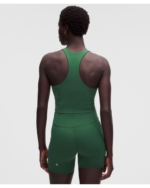 lululemon athletica Green Swift Speed Cropped Tank Top