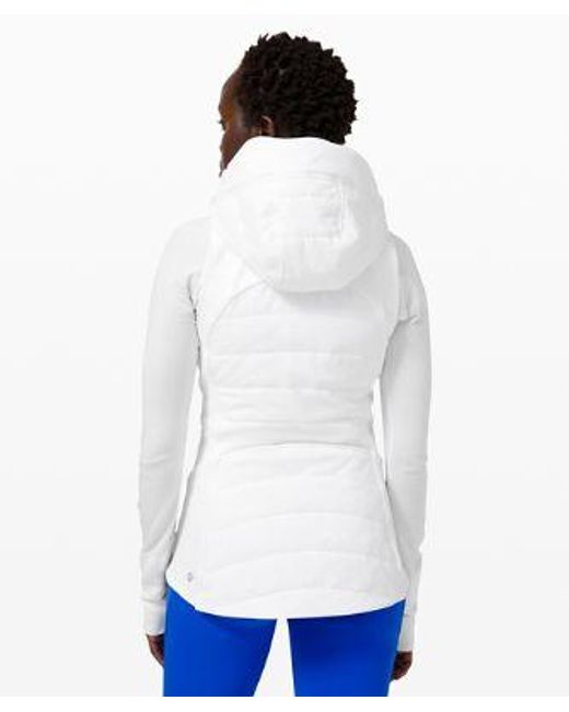 lululemon athletica White – Another Mile Vest Hood – –