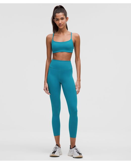 lululemon athletica Blue Wunder Train Mesh Panel High-Rise Leggings 25"