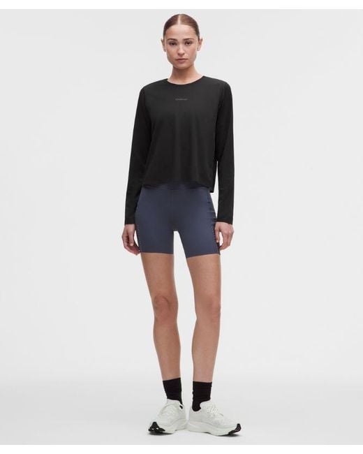 lululemon athletica Black – Fast And Free Long-Sleeve Shirt – – Size Large