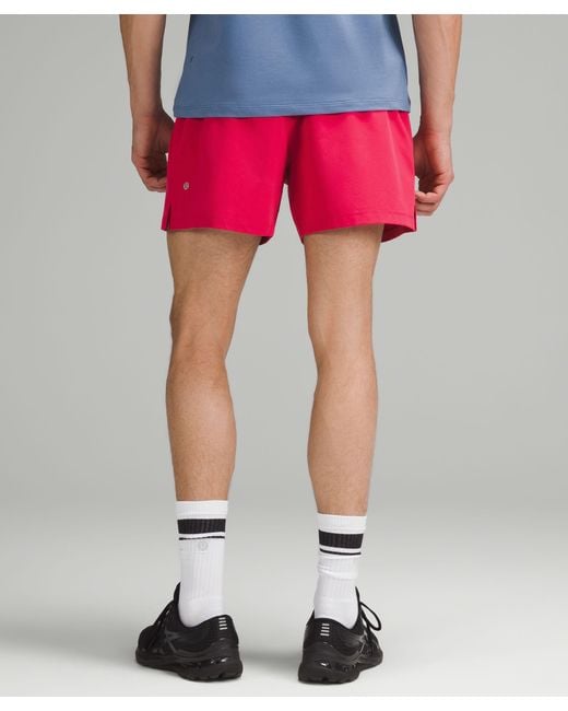 lululemon athletica Pink Zeroed In Linerless Shorts 5" for men