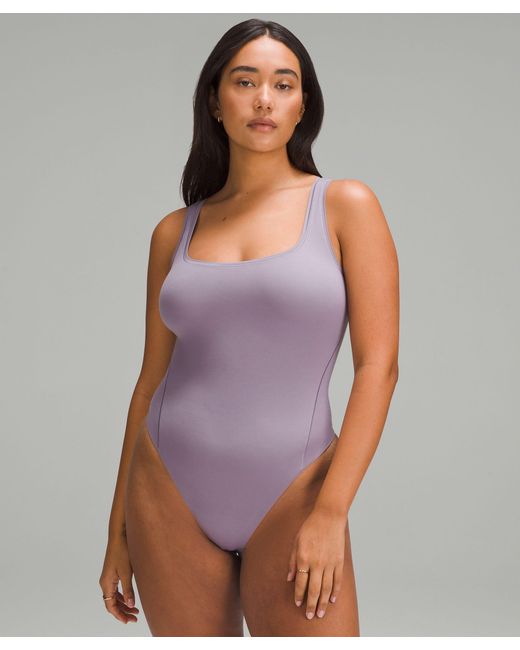 lululemon athletica Purple Wundermost Bodysuit - Ultra-soft Nulu Square-neck Sleeveless Bodysuit
