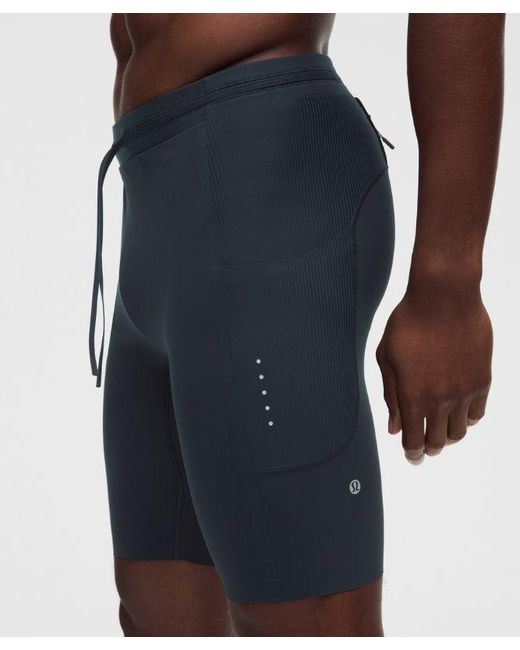 lululemon athletica Blue – Fast And Free Half Tights Design – 8" – – Size Large for men