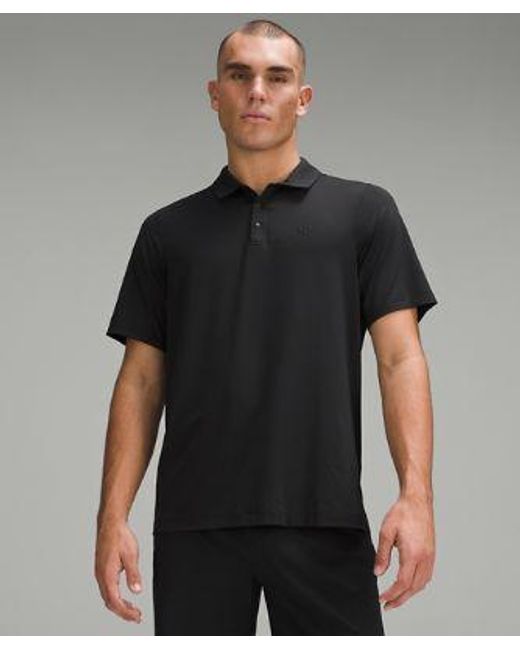 lululemon athletica Black – Logo Sport Polo Short-Sleeve – – for men