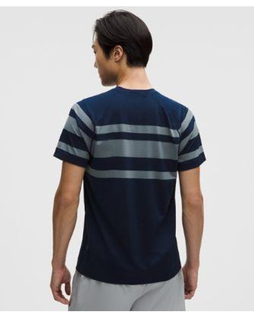 lululemon athletica Blue Metal Vent Tech Short-Sleeve Shirt for men