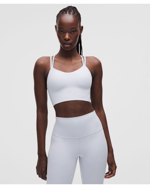 lululemon athletica White Like A Cloud Longline Bra Light Support, B/C Cup