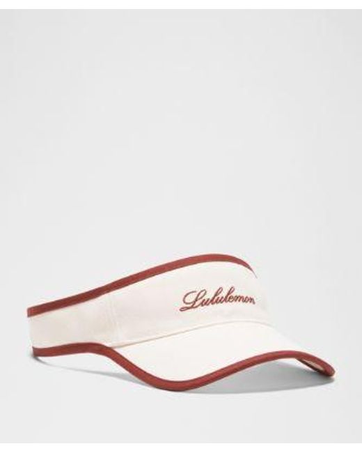 lululemon athletica Pink – Removable Sweatband Cotton Canvas Visor Hat – – Size Large/Xl