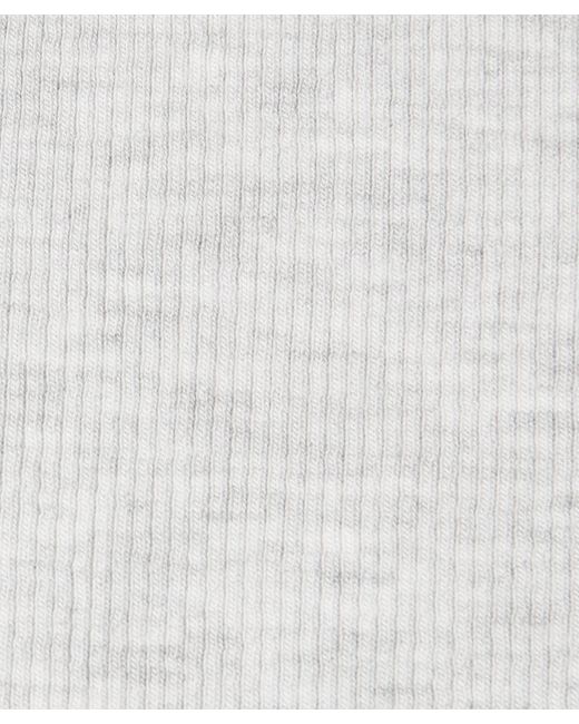 lululemon athletica White Hold Tight Straight Hem Cropped T-shirt