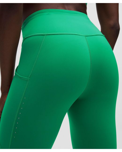 lululemon athletica Green – Fast And Free High-Rise Tight Leggings 5 Pocket – 25" – – Size 4