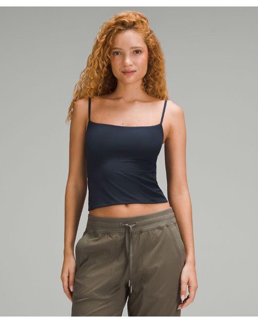 lululemon athletica Blue Wundermost Ultra-Soft Nulu Spaghetti-Strap Cami Tank Top