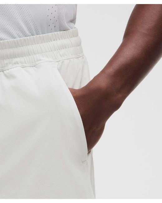 lululemon athletica White Pace Breaker Linerless Short 5" for men