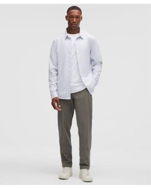 lululemon athletica White – New Venture Long-Sleeve Shirt Slim-Fit – – Size Small for men