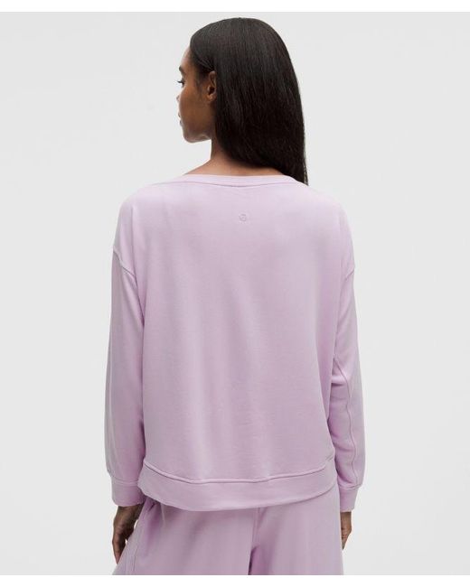 lululemon athletica Purple – Becalm Oversized Boatneck Long-Sleeve Shirt – – Size Large