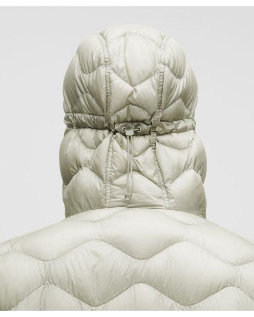 lululemon athletica Gray – Featherweight 900-Down-Fill Quilted Hooded Jacket – /Pastel – Size Large for men