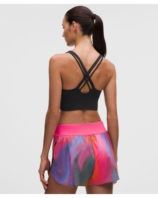lululemon athletica Red Energy Longline Bra With Storage Evolve