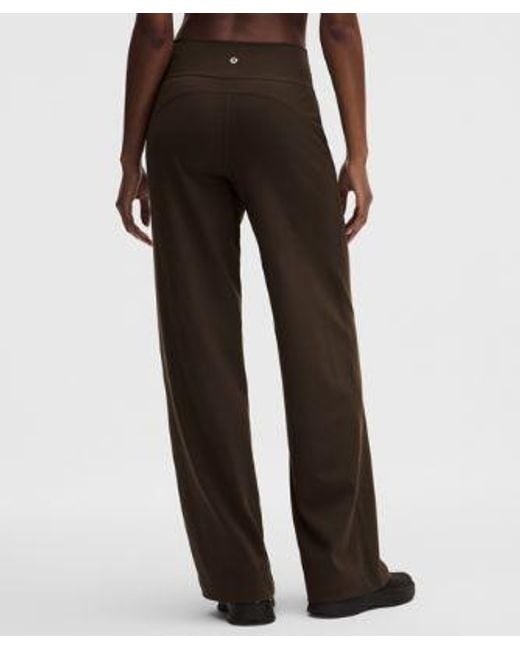 lululemon athletica Black Groove Wide-Leg High-Rise Pant