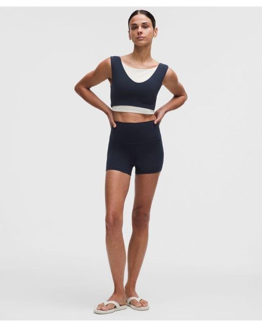 lululemon athletica Blue Bend This Boat And Scoop Bra