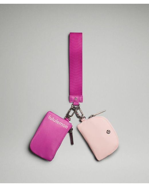 lululemon athletica Pink Dual Pouch Wristlet