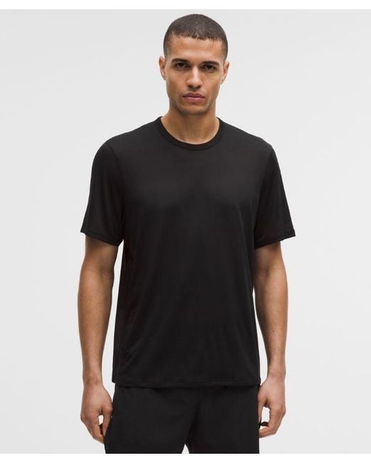 lululemon athletica Black Fast And Free Short-Sleeve Shirt for men