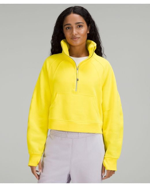 lululemon athletica Scuba Oversized Funnel-neck Half Zip Sweatshirt - Color  Yellow - Size Xs/s