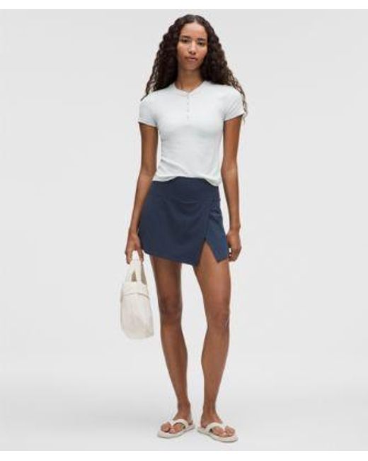 lululemon athletica Blue Align High-Rise Wrap-Front Skirt