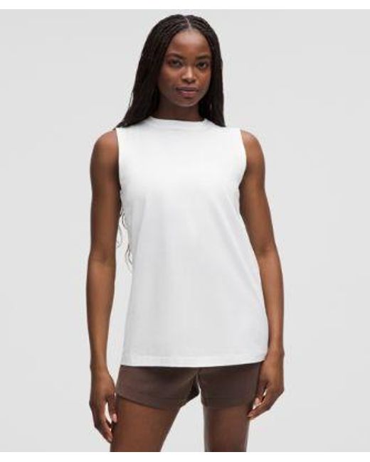 lululemon athletica White All Yours Organic Cotton Tank Top