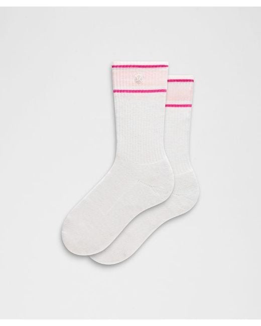 lululemon athletica White Daily Essential Crew Socks