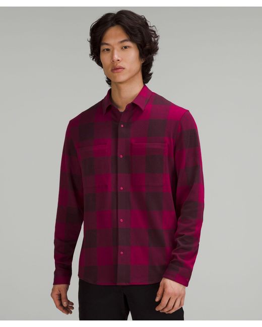 lululemon athletica Soft Knit Overshirt - Color Red/black - Size L for men