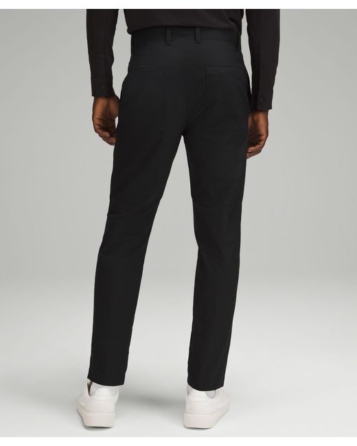 lululemon athletica Black Slim-tapered Twill Trousers for men