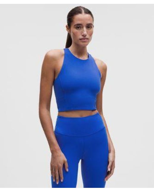 lululemon athletica Blue Swift Speed Cropped Tank Top