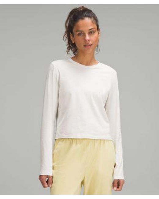 lululemon athletica Natural Classic-fit Long-sleeve Shirt - Cotton-blend - Color White - Size 12