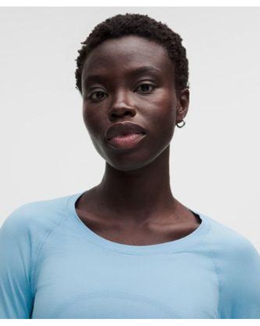 lululemon athletica Blue – Swiftly Tech Long-Sleeve Shirt 2.4 Waist Length – – Size 4