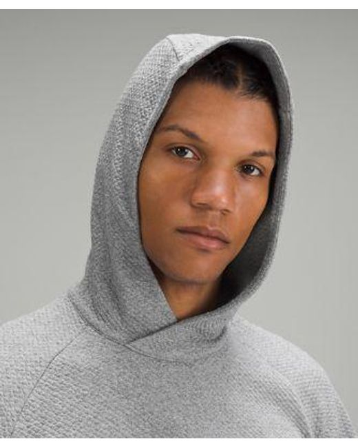 lululemon athletica Gray Textured Double-knit Hoodie - Color Grey/black - Size L for men