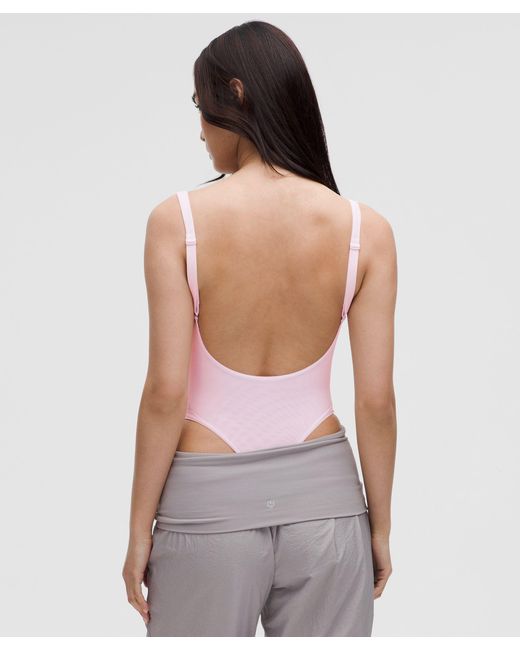 lululemon athletica Multicolor – Wundermost Ultra-Soft Nulu Mesh Scoop-Back Sleeveless Thong Bodysuit – – Size Large