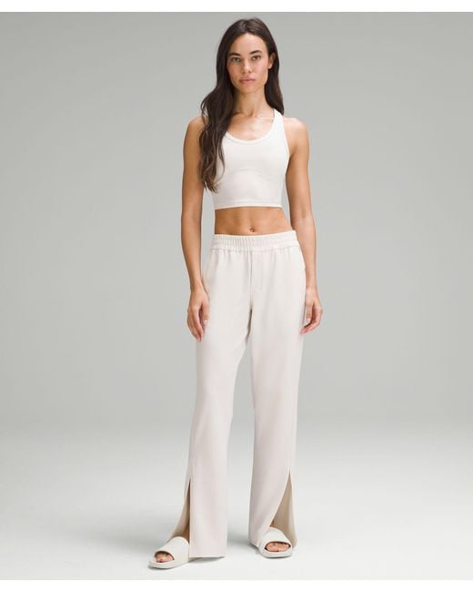 lululemon athletica Lab - Stretch Cupro Slit Pants - 32 - Color  White/pastel - Size 8