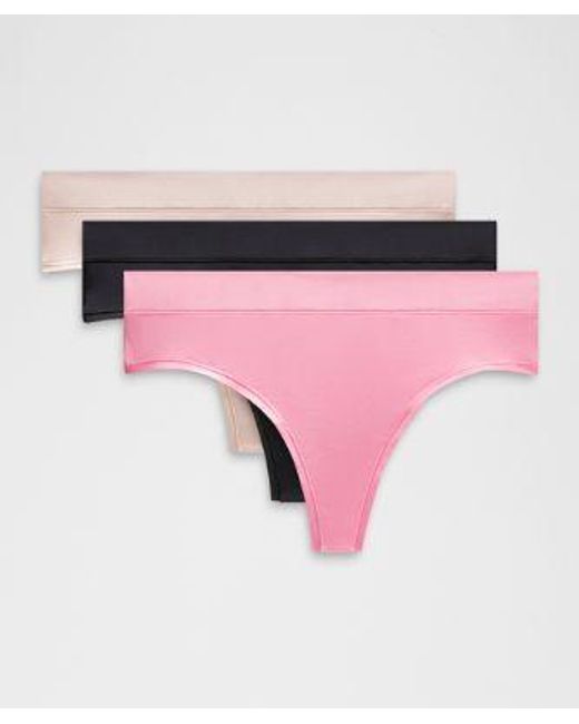 lululemon athletica Pink Underease High-Rise Thong Underwear