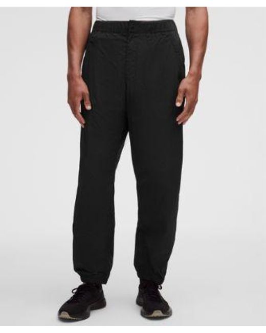 lululemon athletica Black Nylon Relaxed Track Pant for men