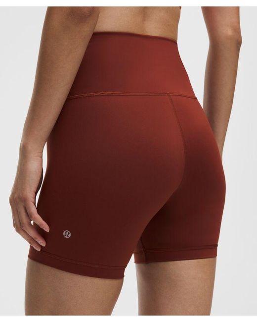lululemon athletica Red Wunder Train No Line High-Rise Short 6"