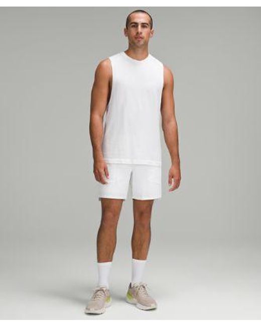 lululemon athletica White – 'Metal Vent Tech Sleeveless Shirt – – for men