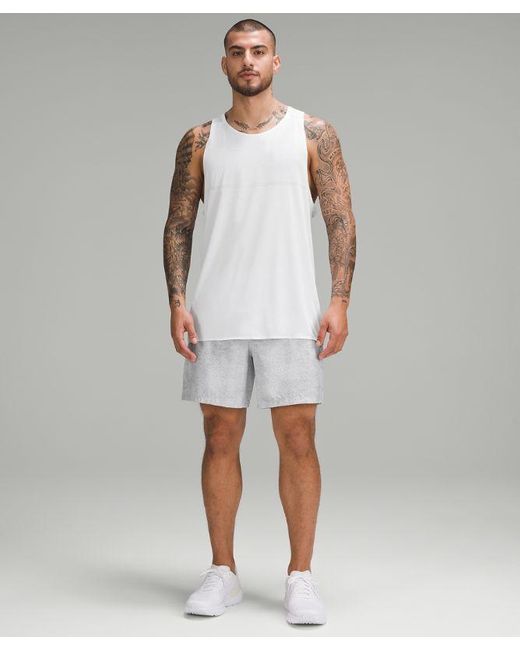 lululemon athletica Pace Breaker Lined Shorts - 7" - Color White/grey - Size L for men