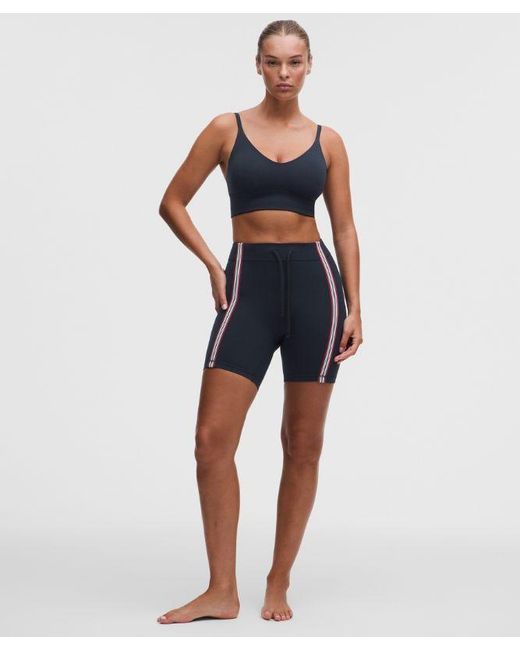 lululemon athletica Blue Focuser Scoop-Neck Bra Nulu