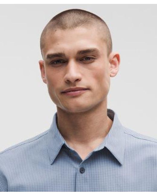 lululemon athletica Blue New Venture Long-Sleeve Shirt for men