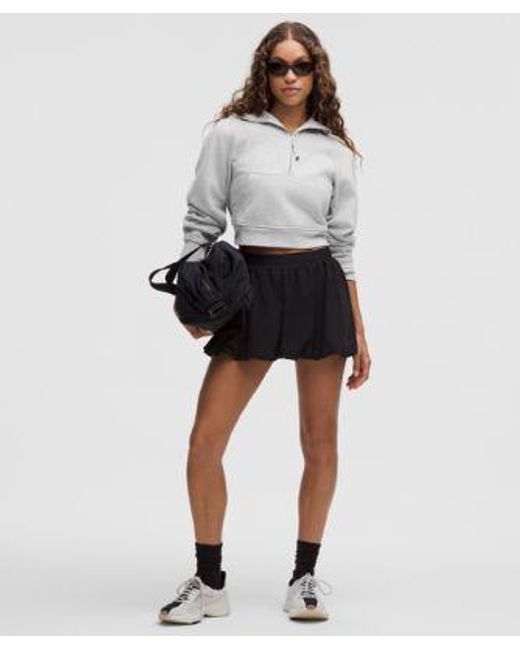 lululemon athletica Gray Scuba Oversized Half-zip Hoodie - Color Light Grey/grey - Size M/l
