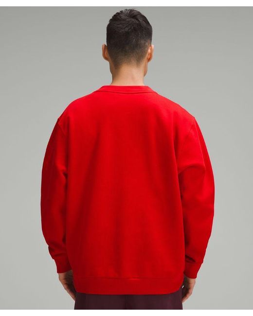 lululemon athletica Red – Lunar New Year Steady State Crew Sweatshirt – Color Dark/Neon/ – for men