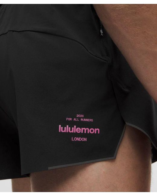 lululemon athletica Black – Fast And Free Split Shorts London '26 – 3" – – Size Large for men